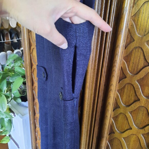 J. Crew Navy Blue Sheath Dress with Waist Tabs - Size 2P - Picture 7 of 16